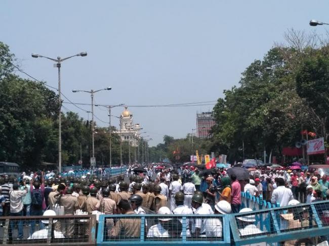 Heavy police arrangement in Kolkata ahead of Left's march to Nabanna