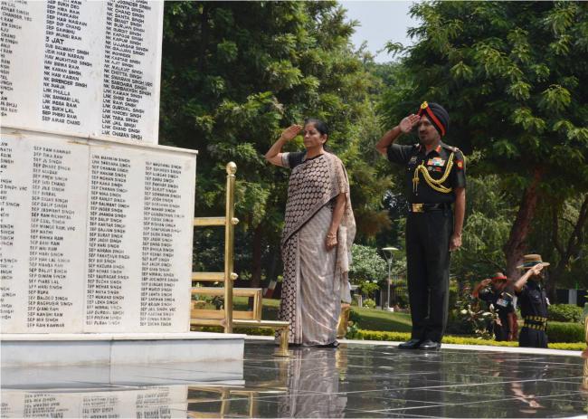 Nirmala Sitharaman interacts with Junior Commissioned Officers, Other Ranks 