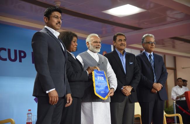 PM Modi at 2017 FIFA U-17 World Cup match in New Delhi