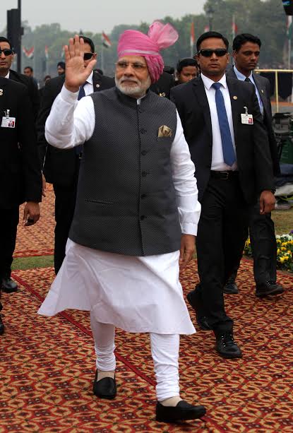 VVIPs arriving at saluting dais on the occasion of 68th Republic Day Parade