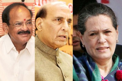 Rajnath Singh, Venkaiah Naidu  hold 30-minute meeting with Sonia Gandhi on Presidential candidate
