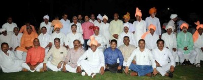 Venkaiah Naidu addresses farmers at his residence in Delhi