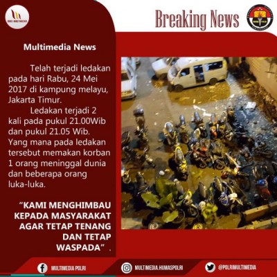 Explosions rock Jakarta, suicide bomber, policeman killed