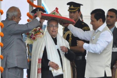 President Mukherjee inaugurates Namami Brahmaputra festival in Guwahati