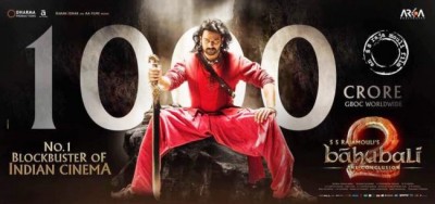Baahubali 2 emerges as highest grosser ever, crosses Rs.1000 cr mark