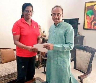 PT Usha calls on Union Sports Minister 