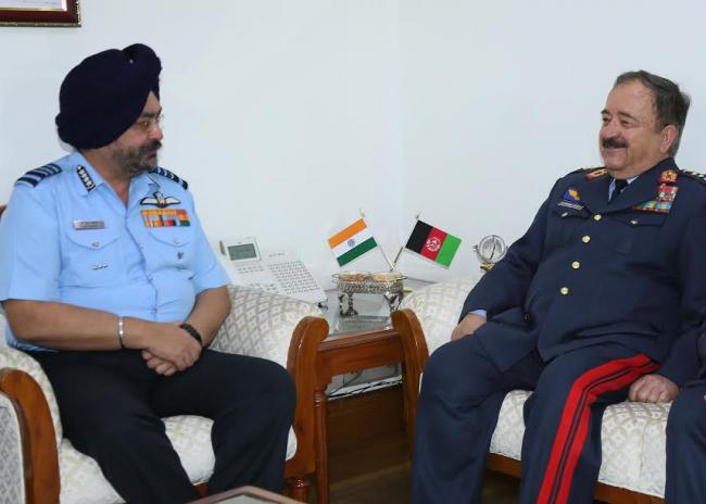 Lieutenant General Abdul Wahab Wardak, Vice Chief of General Staff (Air), Afghanistan National Security Forces visits India