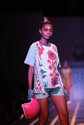 Designer Nida Mahmood displays her collection at Amazon India Fashion Week 