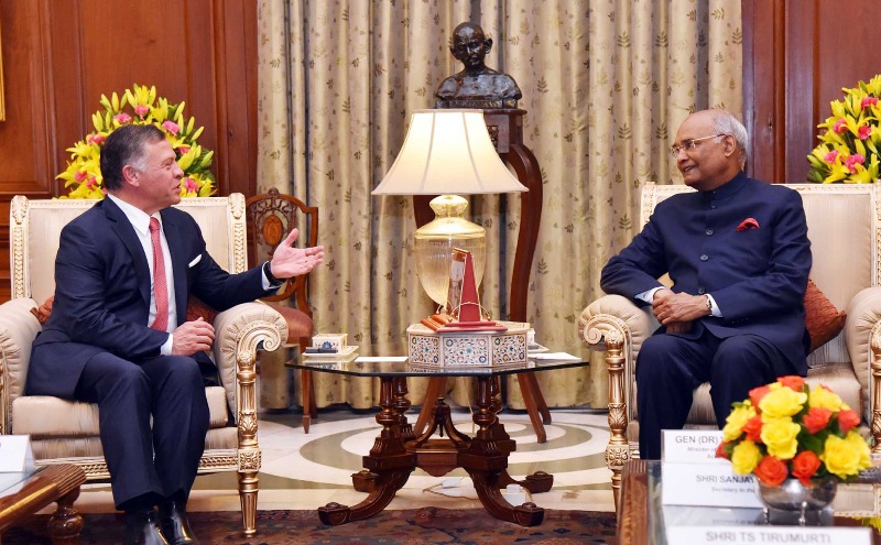 The King of Jordan calls on President Ram Nath Kovind,VP  M. Venkaiah Naidu  