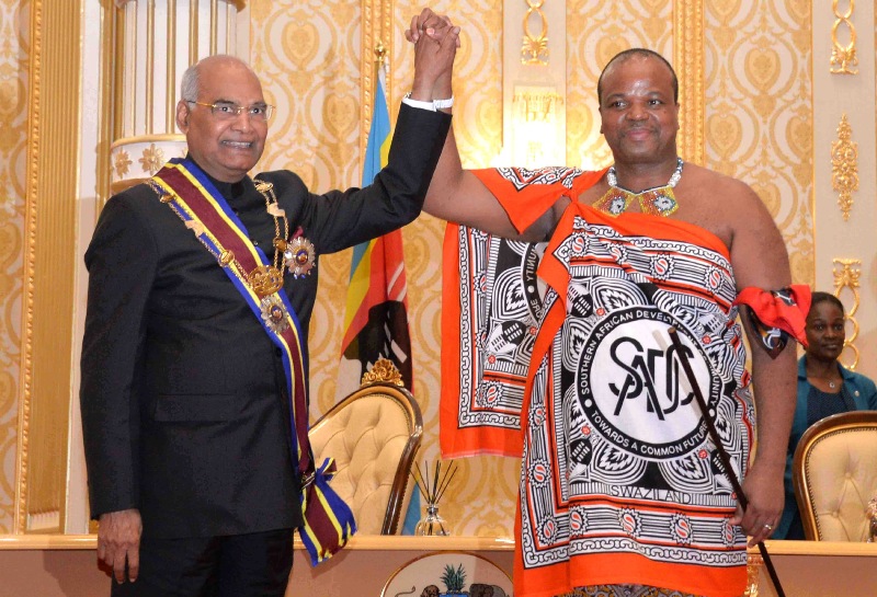  Ram Nath Kovind  calls on  the King of Swaziland 