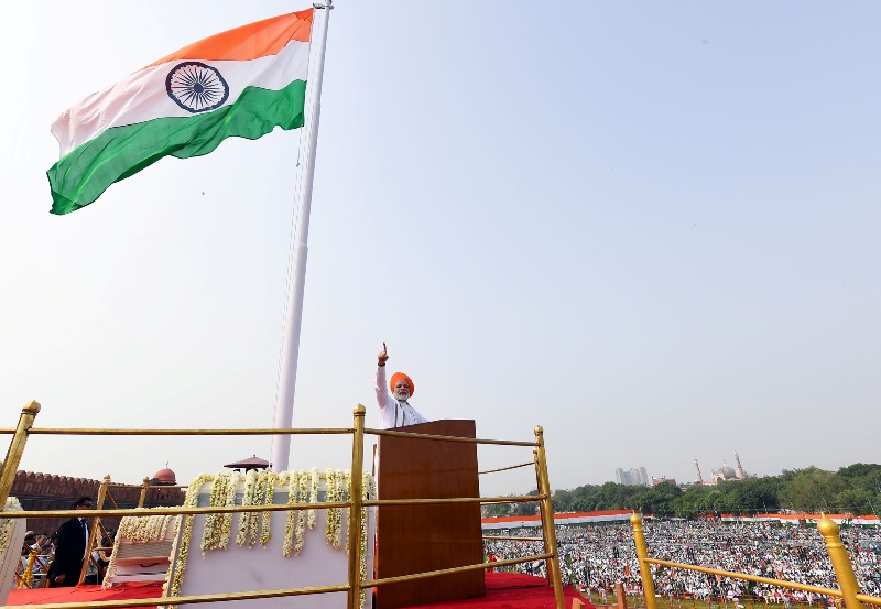Modi addresses India from Red Fort