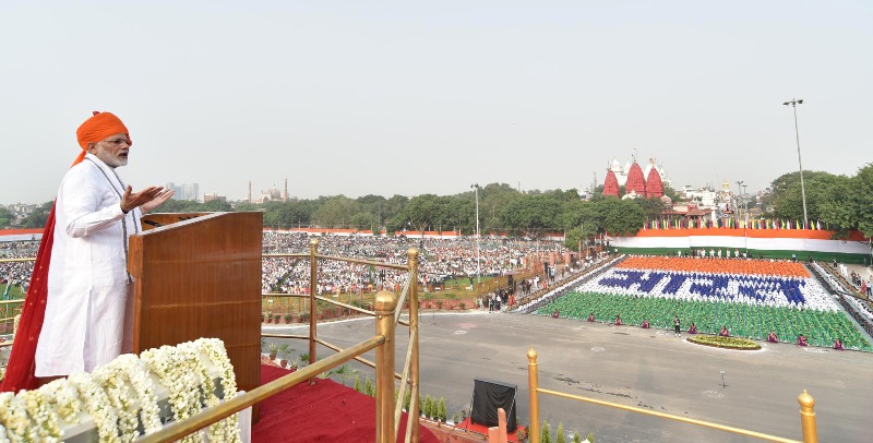 Modi addresses India from Red Fort