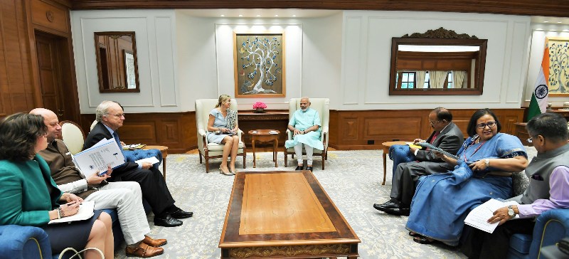 Modi  meets Queen Maxima of the Netherlands 