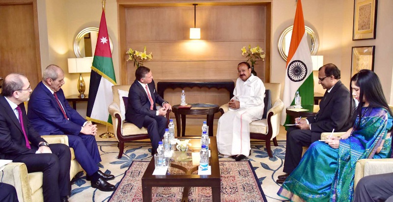 The King of Jordan calls on President Ram Nath Kovind,VP  M. Venkaiah Naidu  