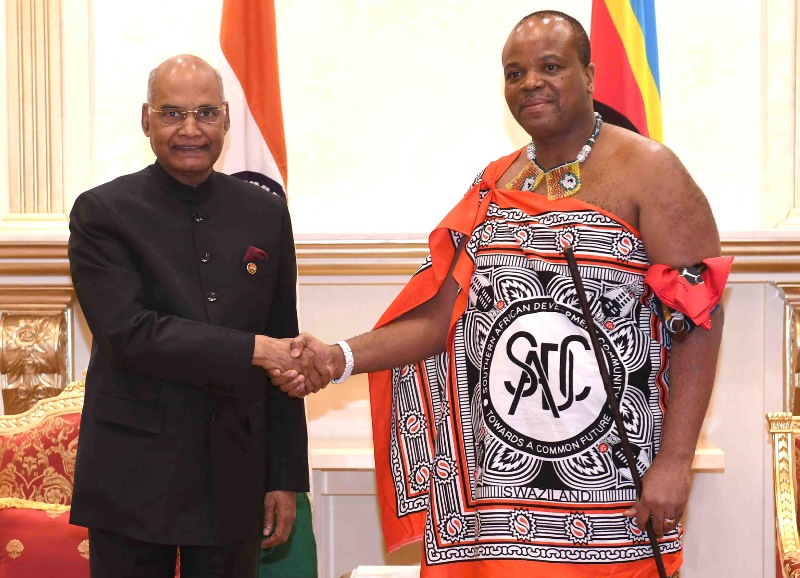  Ram Nath Kovind  calls on  the King of Swaziland 