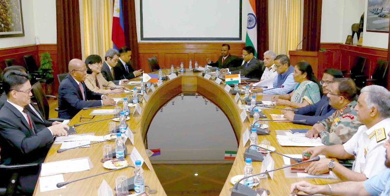 Defence Minister of Mongolia Enkhbold Nyamaa  calls on Indian Defence Minsiter Nirmala Sitharaman 