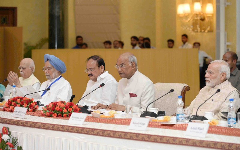 President Kovind attends commemoration of 150th birth anniversary of Mahatma Gandhi at Rashtrapati Bhavan, chairs meeting  