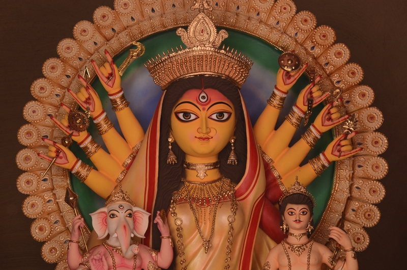 People visit Suruchi Sangha pandal on the occasion of Durga Puja