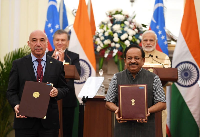 PM Modi, Uzbekistan President Shavkat Mirziyoyev issue joint press statement