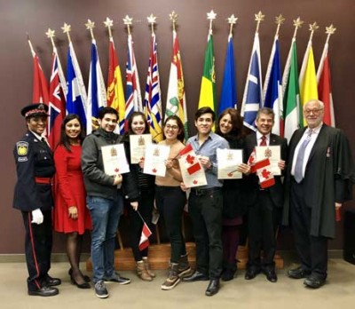 Ruby Sahota welcomes new Canadian citizens at a special ceremony