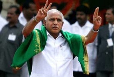 Congress, JD(S) MLAs protest outside Karnataka Vidhan Sabha over Yeddyurappa's swearing-in as Karnataka CM