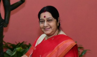Sushma Swaraj holds talks for wide-ranging cooperation with Kyrgyz FM
