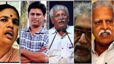 Arundhati Roy and other intellectuals address press conference, condemn arrest of activists