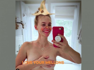 January Jones shares bold image for breast cancer awareness