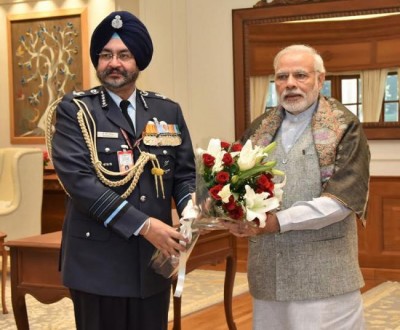 Indian Chief of Air Staff BS Dhanoa inspects AF Statio in Jodhpur