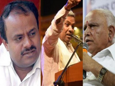 Congress and Janata Dal (Secular) leaders meet Karnataka Governor Vajubhai Vala regarding government formation  