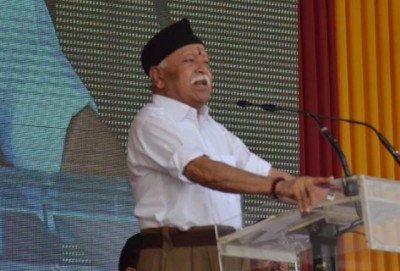 RSS chief Mohan Bhagwat hoists national flag at Kerala school