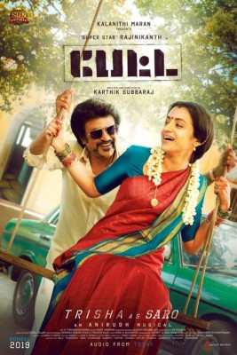 Makers release new poster of Rajinikanth-Trisha's Petta