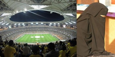 Saudi Arabia: Women watch football match in stadium for first time