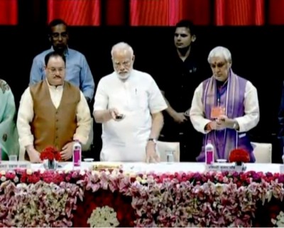 PM Modi visits Atal Bihari Vajpayee at AIIMS, lays foundation stone of new block