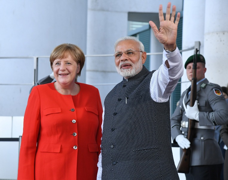 PM Modi meets  German Chancellor  Angela Merkel 