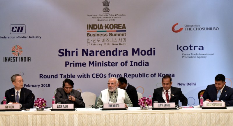 PM Modi Attending India Korea Business Summit in New Delhi