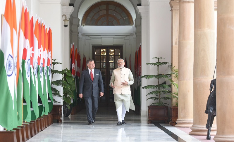 The King of Jordan in India