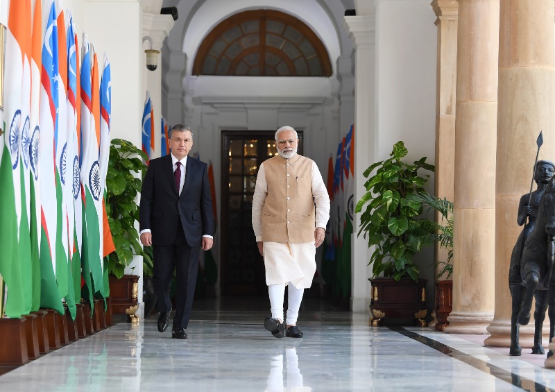 PM Modi, Uzbekistan President Shavkat Mirziyoyev issue joint press statement