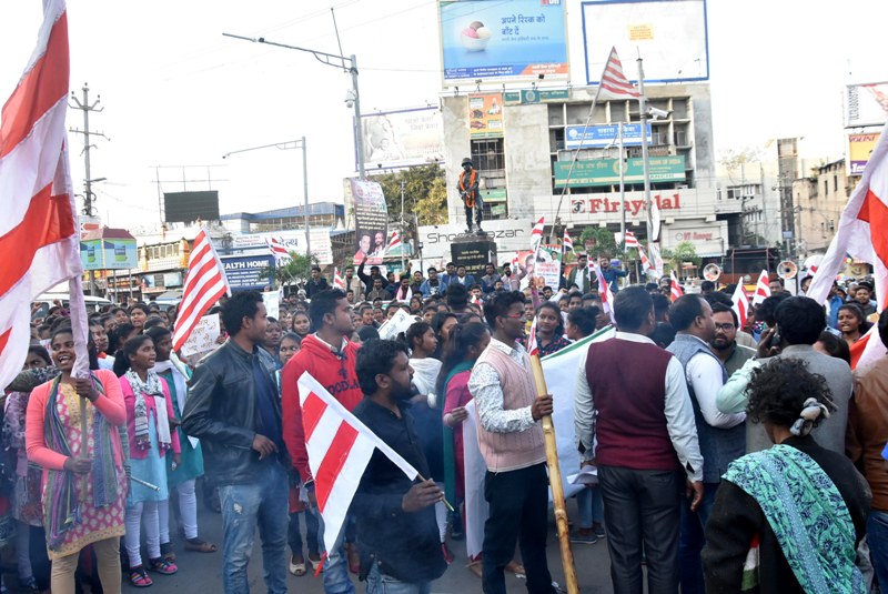 Members of Christian Community protest in Ranchi