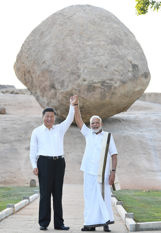 Modi, Jinping talk and pose for camera at Mamallapuram UNESCO World Heritage Site