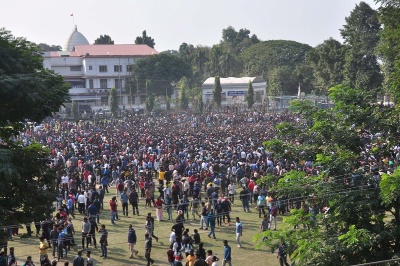 Assamese actress shouts slogans while protesting against CAB