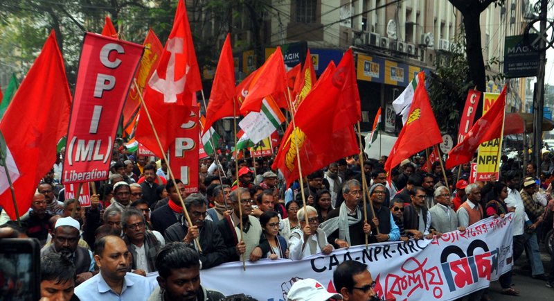 Left, Congress jointly hold protest rally against CAA-NRC-NPR in Kolkata