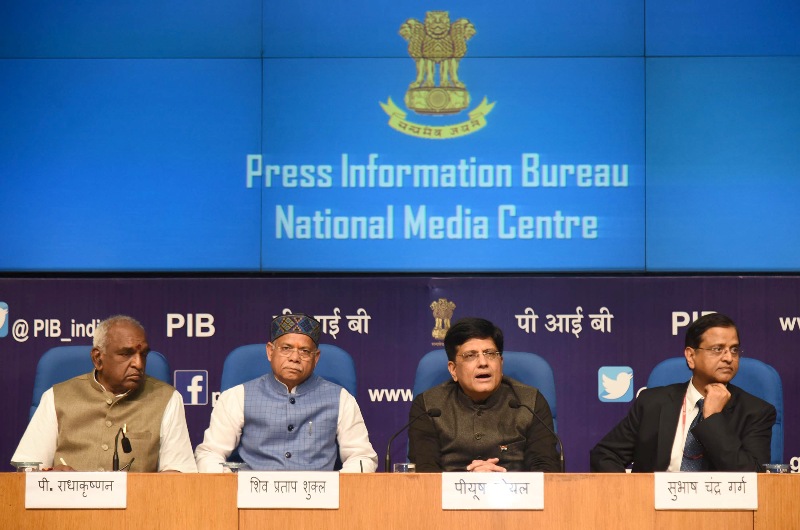Union Minister Piyush Goyal addresses post-budget press conference in New Delhi