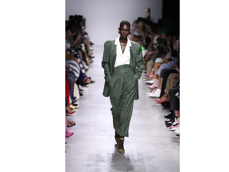 Models walk the ramp for designer Annakiki at Milan Fashion Week