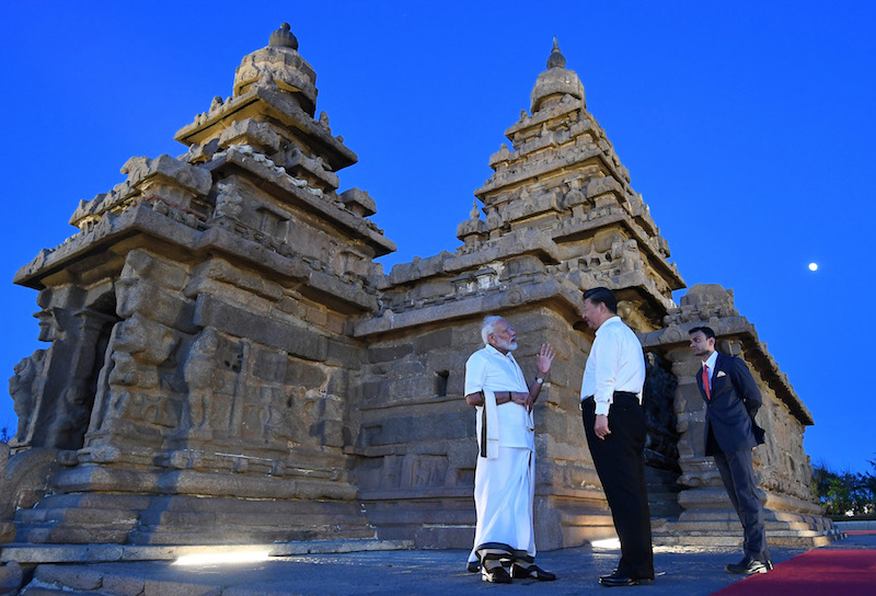 Modi, Jinping talk and pose for camera at Mamallapuram UNESCO World Heritage Site