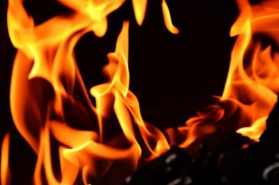Running truck catches fire in Manipur