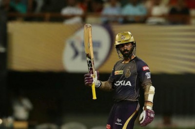 Karthik makes unbeaten 97 to guide KKR score 175 against Rajasthan Royals