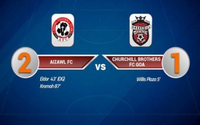 Aizawl FC beat Churchill Brothers FC Goa 2-1 in Hero I-League