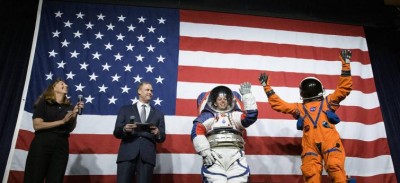 NASA unveils new spacesuits for human lunar landing