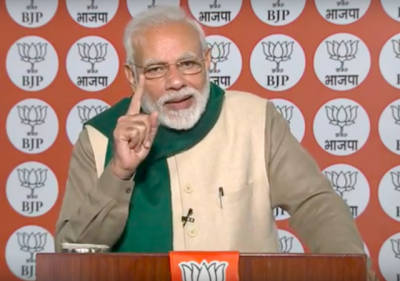 BJP is run by workers not by family: PM Narendra Modi